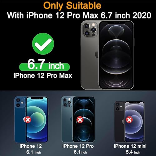 Milomdoi 3 Pack Screen Protector for Apple iPhone 12 Pro Max with 3 Pack Tempered Glass Camera Lens Protector Ultra 9H Accessories Case Friendly Mounting Frame 25D Curved Transparent - Image 3