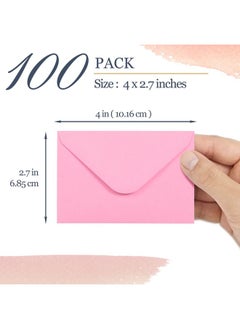 MATICAN Gift Card Envelopes Gummed 100Count Mini Envelopes Paper Business Card Envelopes Bulk Tiny Envelope Pockets For Small Note Cards 10 Colors 4 X 2.7 Inches  - Image 4