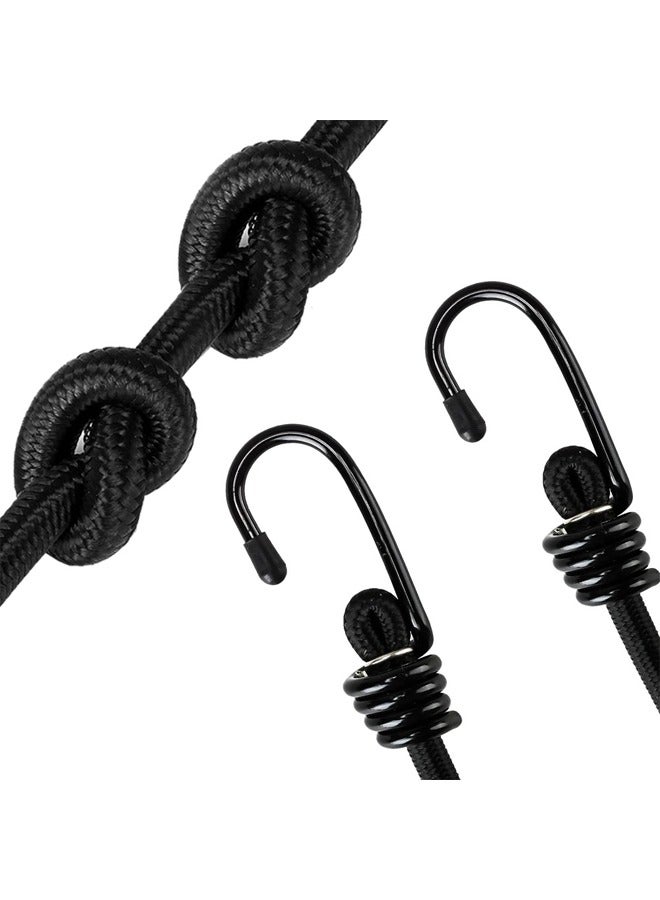 Bungee Cords with Hooks 4pcs Heavy Duty Bungee Cords with 8mm Diameter 120cm Elastic Bungee Straps with Double J Hooks for Bikes Tie Downs Camping Cargo Luggage Outdoor - Image 4