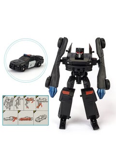 Arabest 1 x 5 pcs Transforming Robot Car Toy Kids Educational Gift 104 Caution 