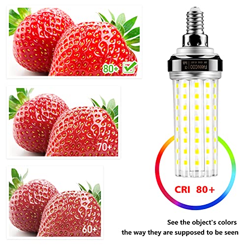 FanNicoo E12 LED Bulbs,20W LED Corn Light Bulb 150W Equivalent 2500 Lumen 6500K Cool Daylight White Non-dimmable LED Candelabra Bulbs Pack of 4 - Image 5