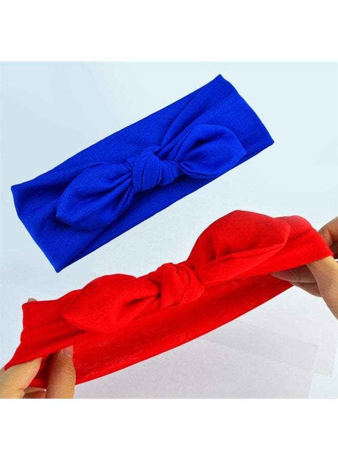 Miayon Women Hair Bands Bows Knot Headbands Rabbit Ear Headwraps Turban Hairband Hair Accessories 10pcs Solid Color for Woman Girls - Image 3
