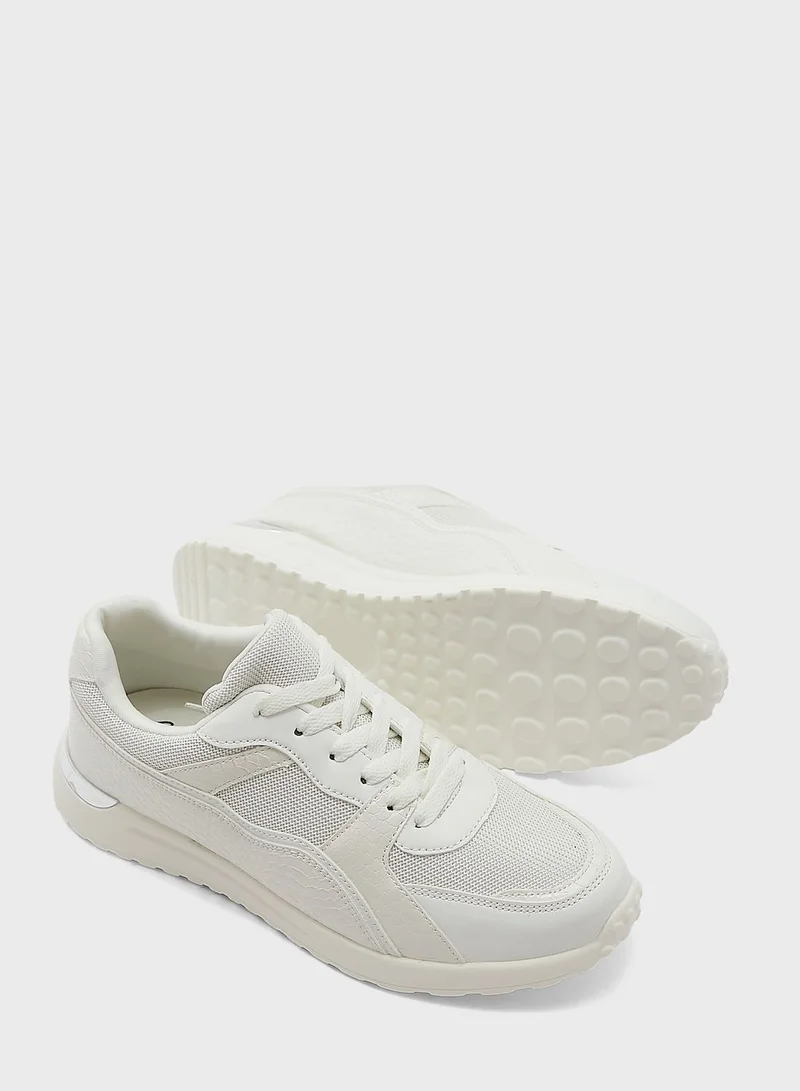 Ginger Tonal Snake Effect Sneaker