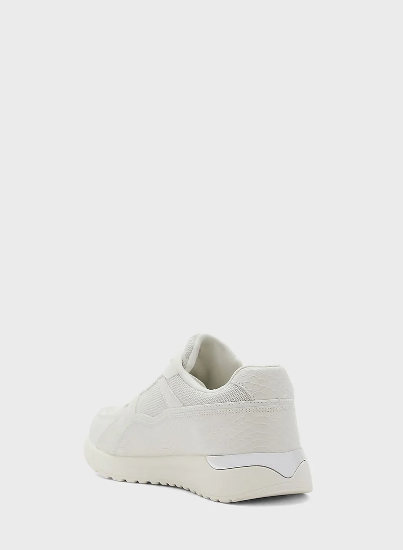 Ginger Tonal Snake Effect Sneaker