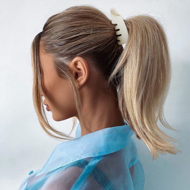 Hapdoo Hair Clips, 4Pcs Small Matte Banana Clips for High Ponytail, Mini Hair Jaw Clips Barrettes Styling Accessories for Thick Thin Hair Women Girls - Image 2
