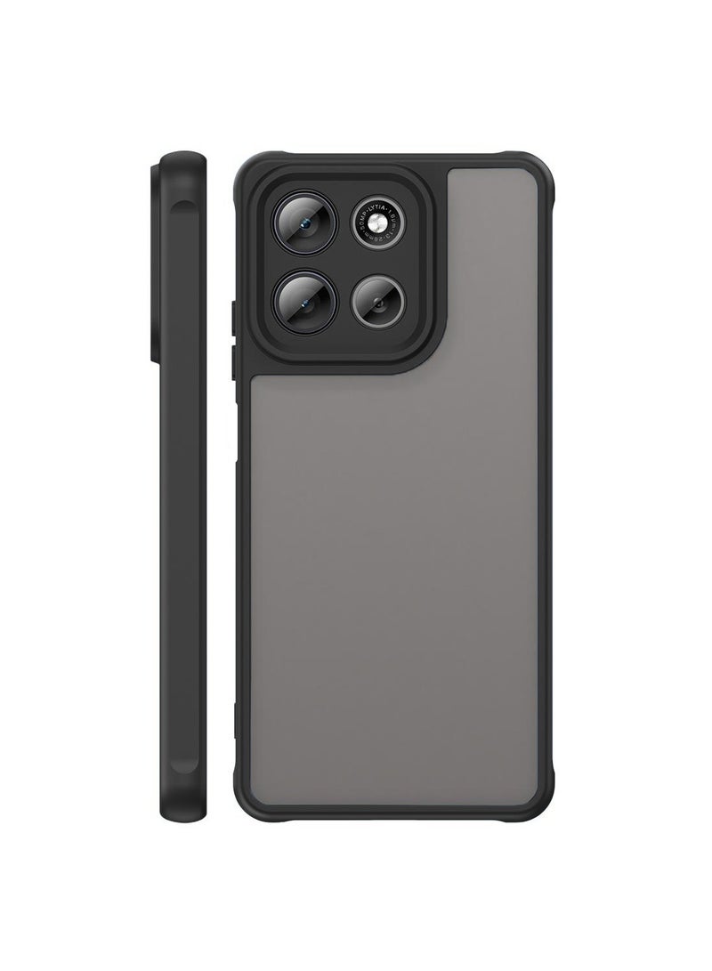 Wtech Motorola Moto G86 5G 2025 Hybrid TPU Silicone with Raised Camera Slim Armour Case Cover (MCAPSA) - Clear/Black - Image 5