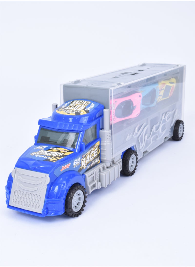 FUN MOMENT - Car Transporter Truck 3 Mini Cars and Truck - Image 1