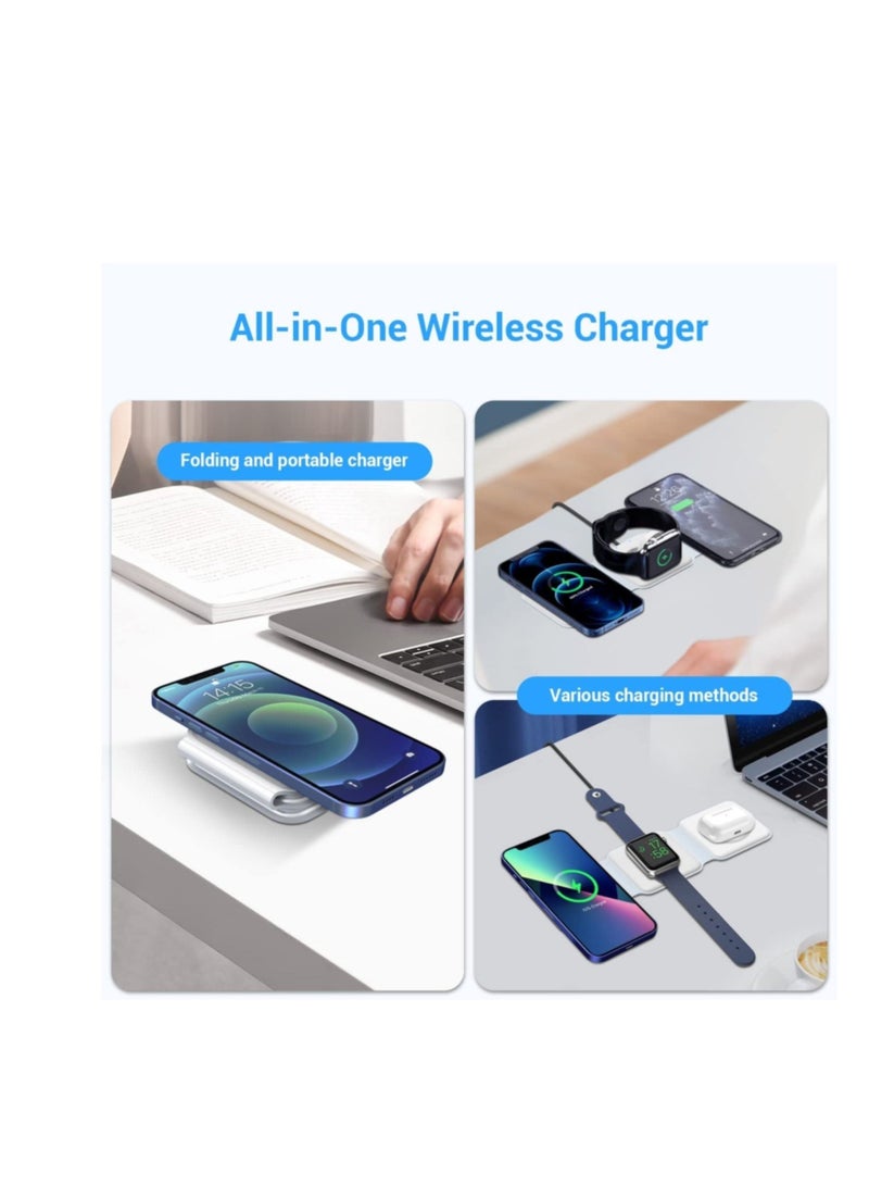 Magnetic Foldable Ultra-Thin Mobile Phone Watch Stand Charger 15W  - Image 3