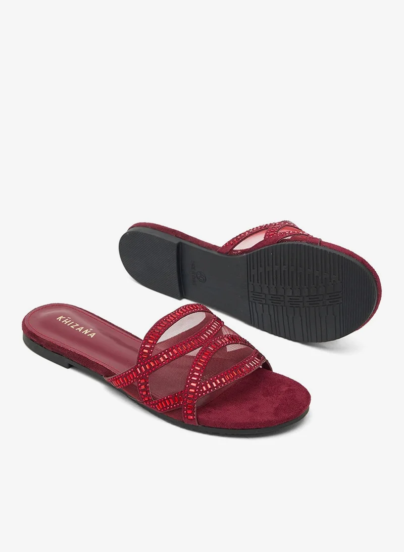 Khizana  Sparkly Flat Sandal for Women | Best Price UAE