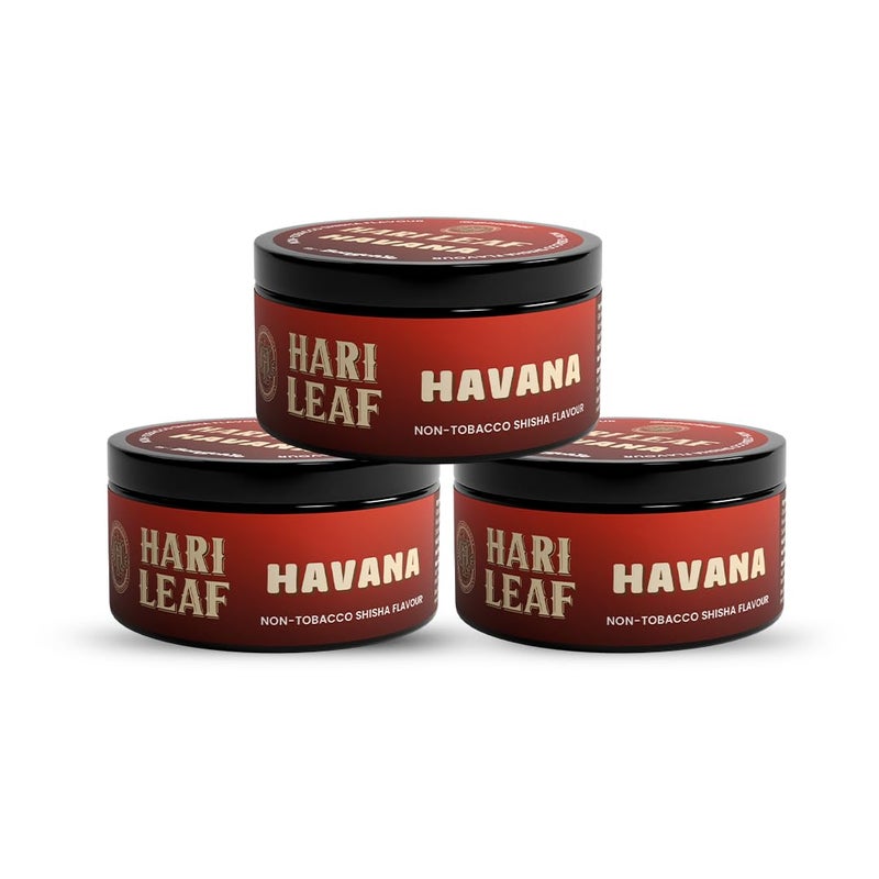 HARI LEAF نبات هاري هافانا نون تاباكو نكهة الشيشة بان نعناع مزيج سيجار عبوة من 3 خالية من النيكوتين وقطران تجربة كوبية أصلية - Image 1