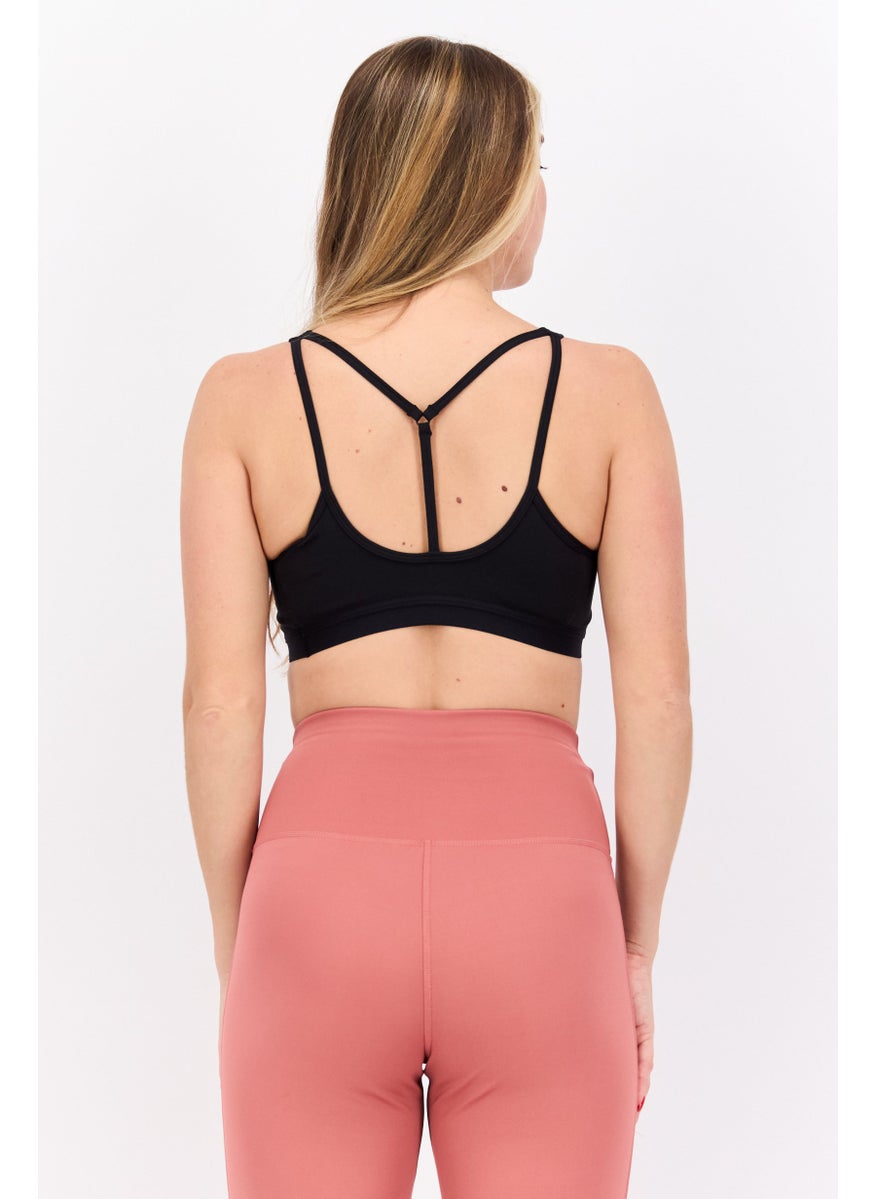 Adidas - Women Padded Sports Bra, Black - Image 1