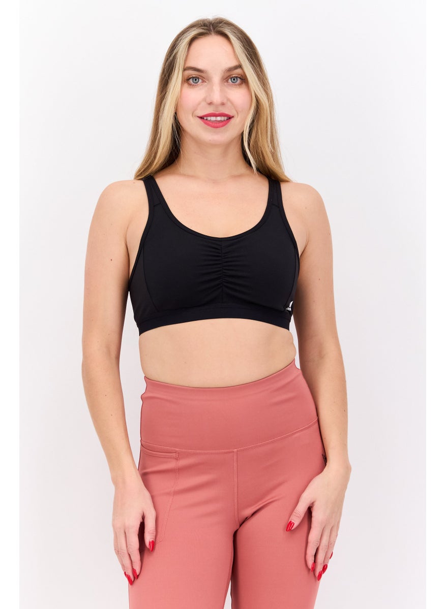 Adidas - Women Padded Sports Bra, Black - Image 1