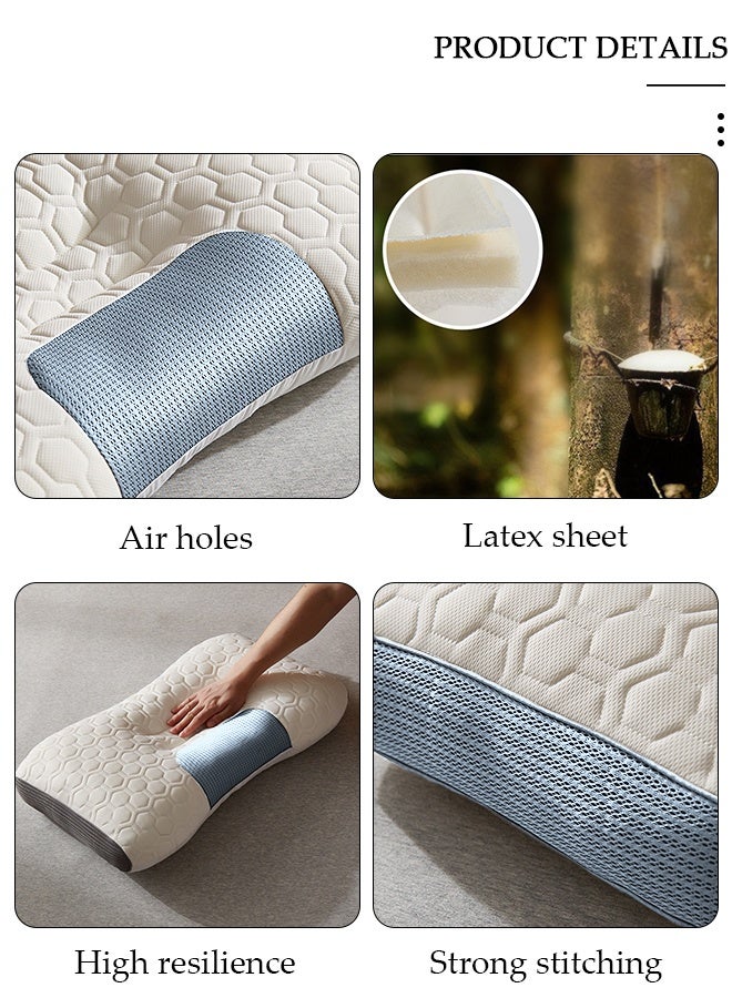 DUNISO وسادة سوبر كومفورت المريحة بتصميم مريح لتخفيف آلام الرقبة والرأس والكتف، وسائد دعم مائلة للنوم على السرير، وسادة طبية للعمود الفقري العنقي لراحة النوم الجانبي والظهري والبطني. - Image 2