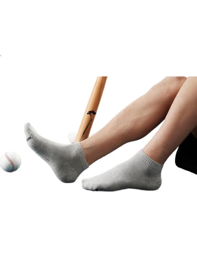 Hla Men'S Short Cotton Socks, 7A Antibacterial And Anti-Pilling, Breathable Sports Casual Ankle Socks, 6 Pairs - Image 1