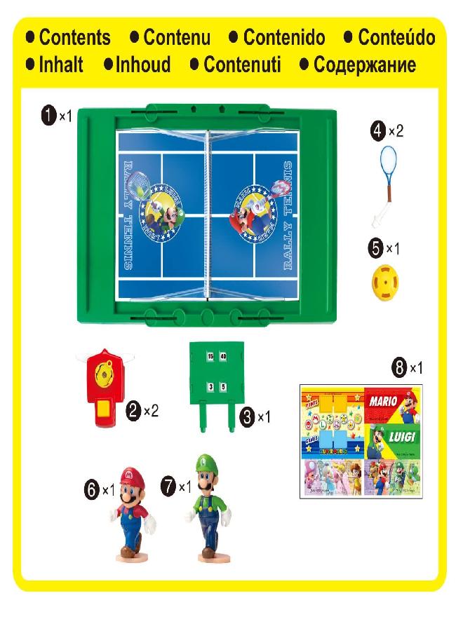 EPOCH Games Super Mario Rally Tennis, Tabletop Skill and Action Game - Image 2