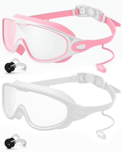 Rantizon Swim Goggles 2 Pack, Wide View Anti Fog&UV Swimming Goggles for Audlt, No Leaking Swim Glasses for Men Women Youth - Image 1