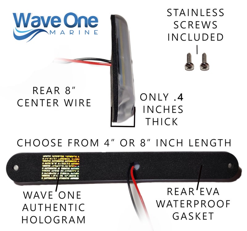 Wave One Marine 4" LED RGBW Surface Mount Courtesy Internal Driver Mount Boat Light | RV Accent | Interior Exterior Deck Transom Cockpit T Top | Waterproof IP67 (4" Round Edge) - Image 4