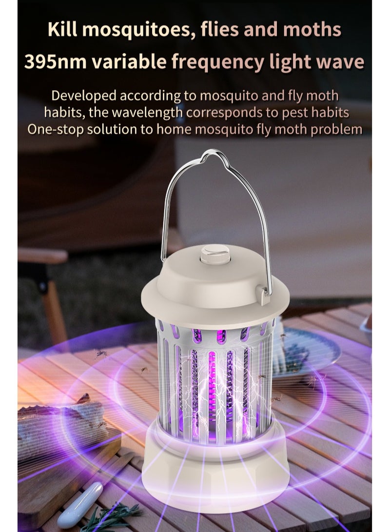 linkship Rechargeable Camping Mosquito Killer Lamp – UV Bug Zapper Lantern with Adjustable Shock & Night Light Modes, USB Charging, Portable Insect Trap for Indoor & Outdoor Use – Retro Style Design - Image 4