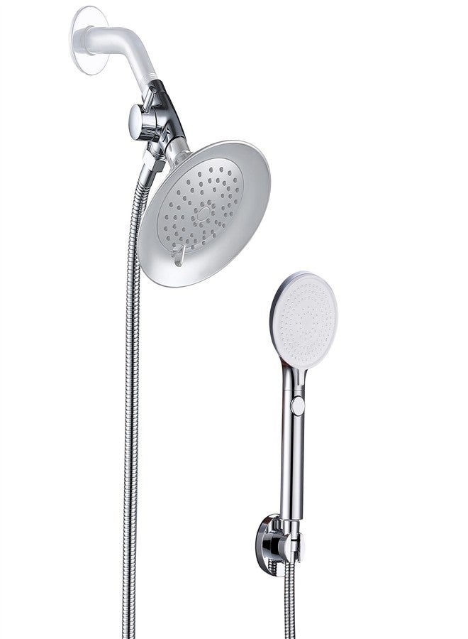 V-Sincerity Dog Shower Head Sprayer Pet High Pressure 3 Mode Handheld with ON OFF Switch Metal Diverter 100 Inch Extra Long Stainless steel Hose No Drill Hook Chrome - Image 1