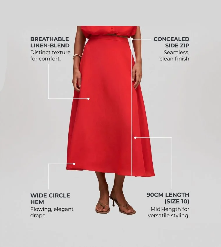 Forever New  Neve Circle Midi Skirt for Women | Best Price UAE