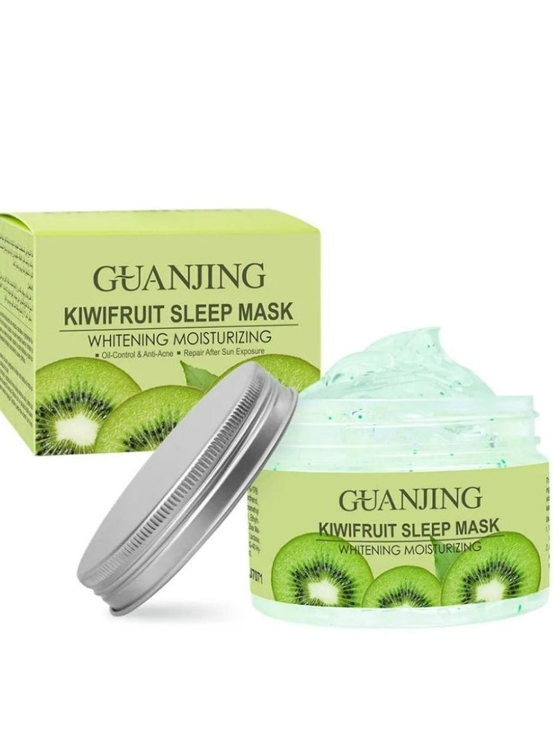 GUANJING Natural Facial and Neck Whitening Mask Moisturizing Anti-Ageing Kiwifruit Fruit Collagen Gel Cream New Sleep Mask 120 g - Image 1