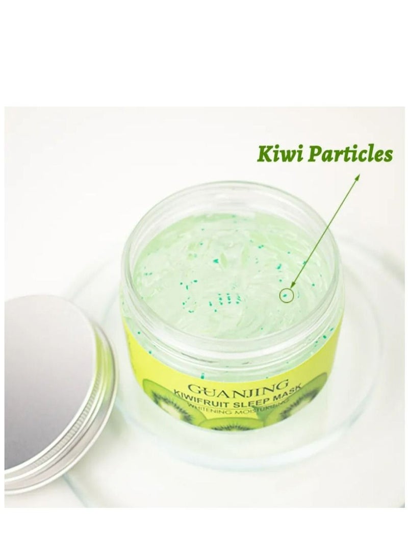 GUANJING Natural Facial and Neck Whitening Mask Moisturizing Anti-Ageing Kiwifruit Fruit Collagen Gel Cream New Sleep Mask 120 g - Image 5