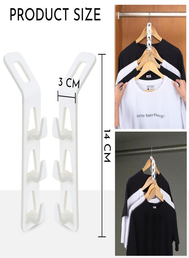 BOSCO Clothes Hanger Connector Hooks Kit – Space Saving Multi-Layer Wall Closet Organizer for Hanging Clothes, Bags, Belts & Accessories – Cascading Metal & Wood Hanger Hooks for Wardrobes - Image 2