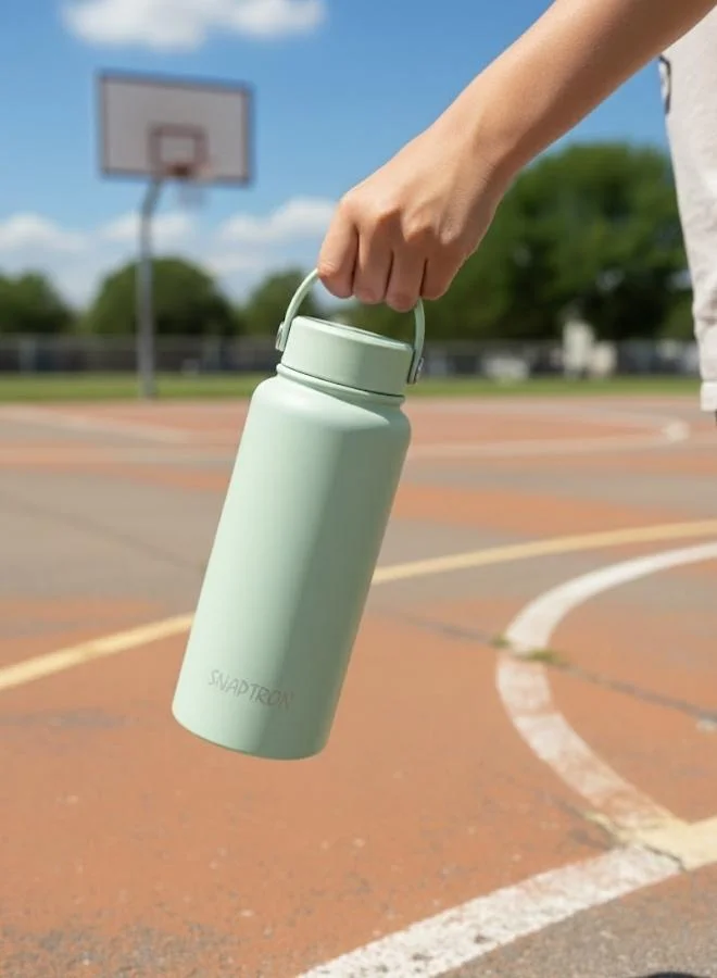Casa Quesera SNAPTRON® Wide mouth 1000ml Insulated Sports Water Bottle – Large Capacity, Portable, Leakproof with Anti-Slip Bottom