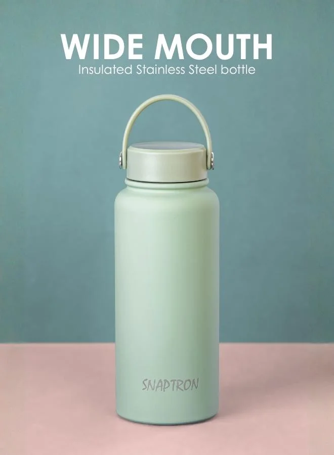 Casa Quesera  SNAPTRON® Wide mouth 1000ml Insulated Sports Water Bottle – Large Capacity, Portable, Leakproof with Anti-Slip Bottom  | Best Price UAE