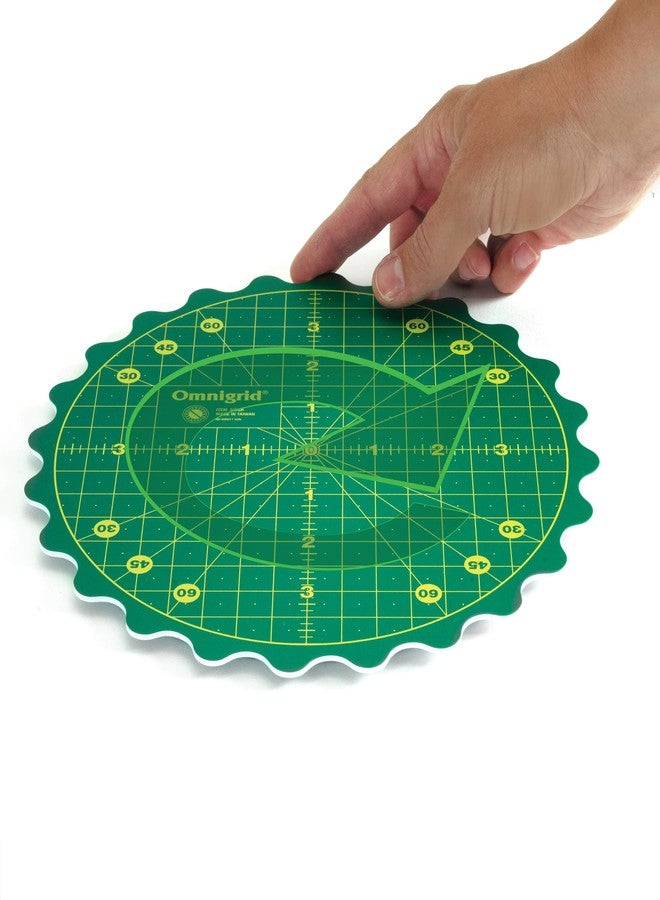 Omnigrid 360 Rotating Self-Healing Cutting Mat, 8 Inch Precision Fabric Cutting Mat with Durable Surface for Quilting, Sewing & Crafts - Image 3