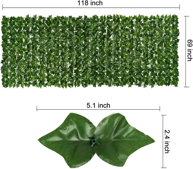 DearHouse Artificial Ivy Privacy Fence, 118x69in Artificial Hedges Fence and Faux Ivy Vine Leaf Decoration for Outdoor Garden Decor - Image 4