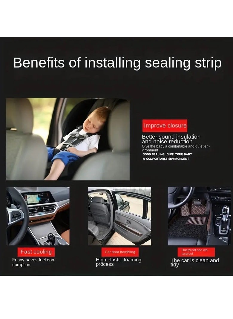 Generic 5M Car Door Seal Strip, Synthetic Rubber Pinstriping Tape  - Image 2