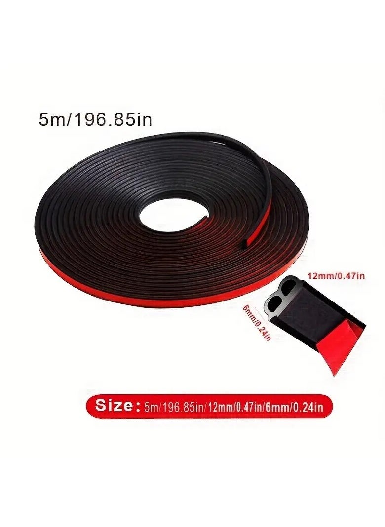 Generic 5M Car Door Seal Strip, Synthetic Rubber Pinstriping Tape  - Image 3