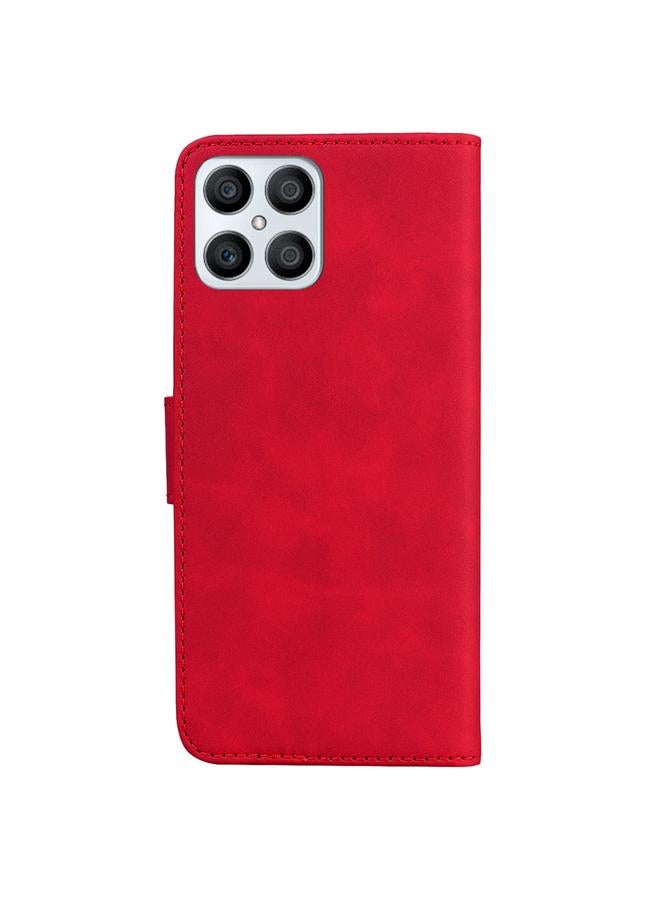 S-TOP Case For Honor X8 Skin Feel Pure Color Flip Leather Phone Case - Image 3