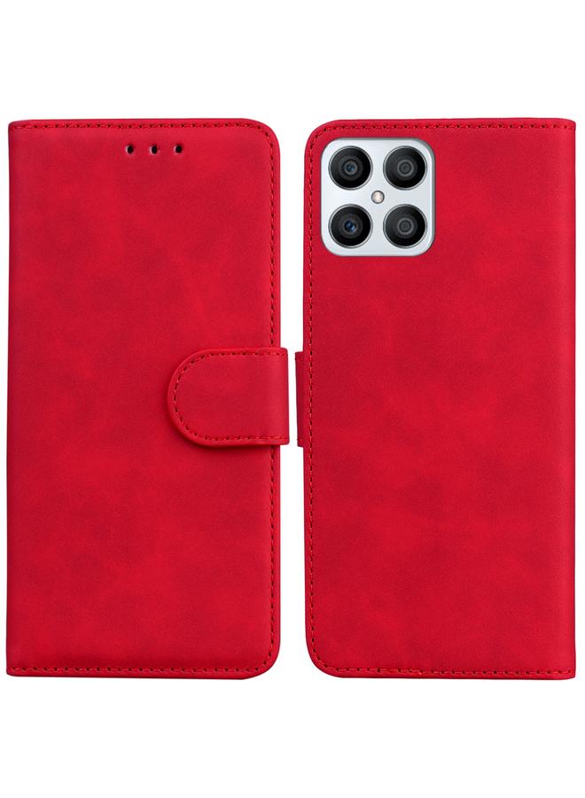 S-TOP Case For Honor X8 Skin Feel Pure Color Flip Leather Phone Case - Image 1