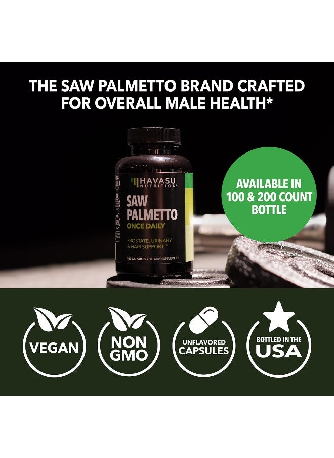 Havasu Nutrition - Saw Palmetto Prostate Supplements for Men as DHT Blocker Hair Growth for Men to Reduce Balding & Hair Thinning | Extenze Youth & Reduce Prostate Inflammation | Over 6 Month Supply Mens Prostate Health - Image 1