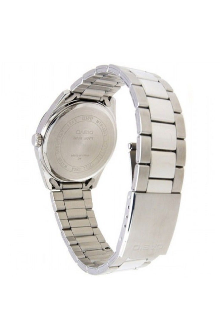 CASIO ساعة يد رجالية أنالوج مميزة بقرص عربي أسود نادر من مTP-1302D-1B3 مصنوعة من الفولاذ المقاوم للصدأ - Image 3