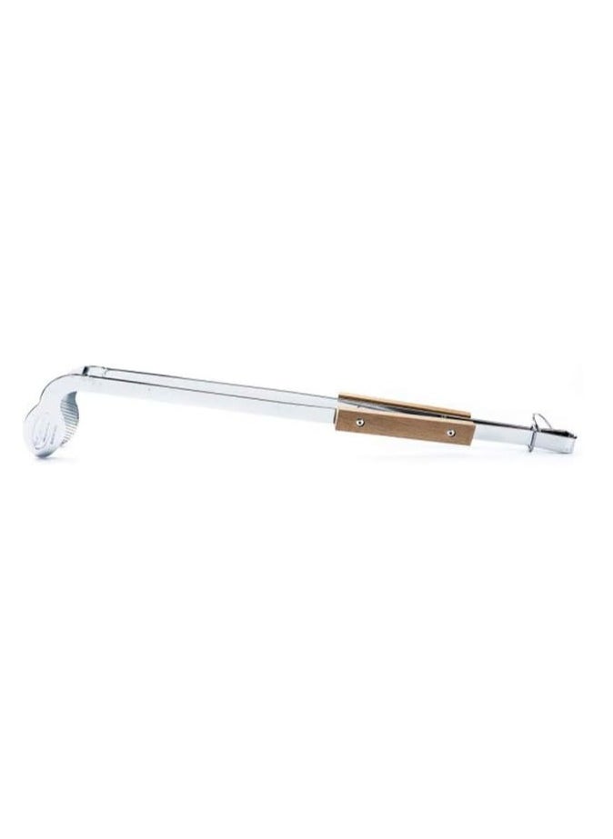 Ayda Charcoal Long Tong with Wood Handle 50cm Silver  - Image 2