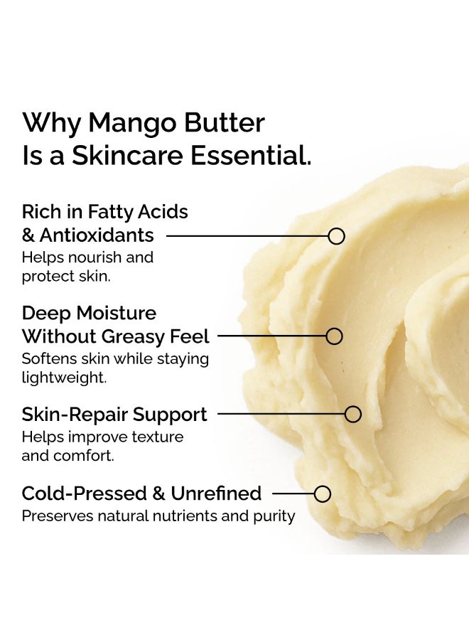 Marjan Nature Organic Mango Butter – 100% Pure Natural for Skin, Hair & Lips – Deep Moisturizing & Nourishing – 50g - Image 4