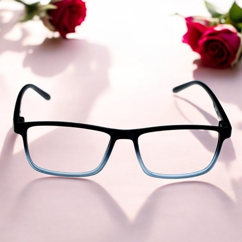 LENS+ Lensplus Rectangle TR Full Rim Eyeglasses with Blue Cut Lightweight Unisex Eyewear for Men & Women | Stylish Computer & Daily Use Frame - Image 2