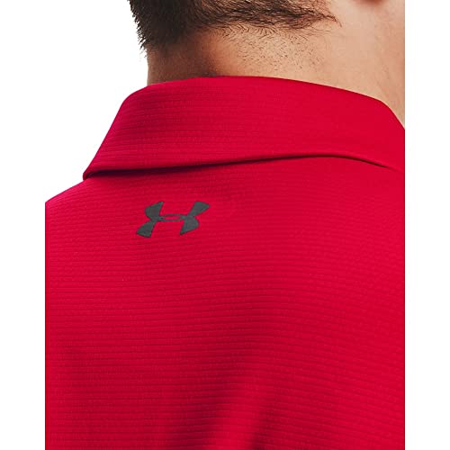 Under Armour Men's Tech Golf Polo , Red (600)/Graphite, XX-Large - Image 2