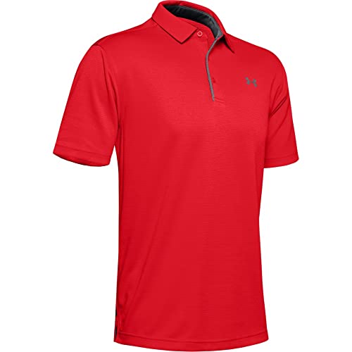 Under Armour Men's Tech Golf Polo , Red (600)/Graphite, XX-Large - Image 4