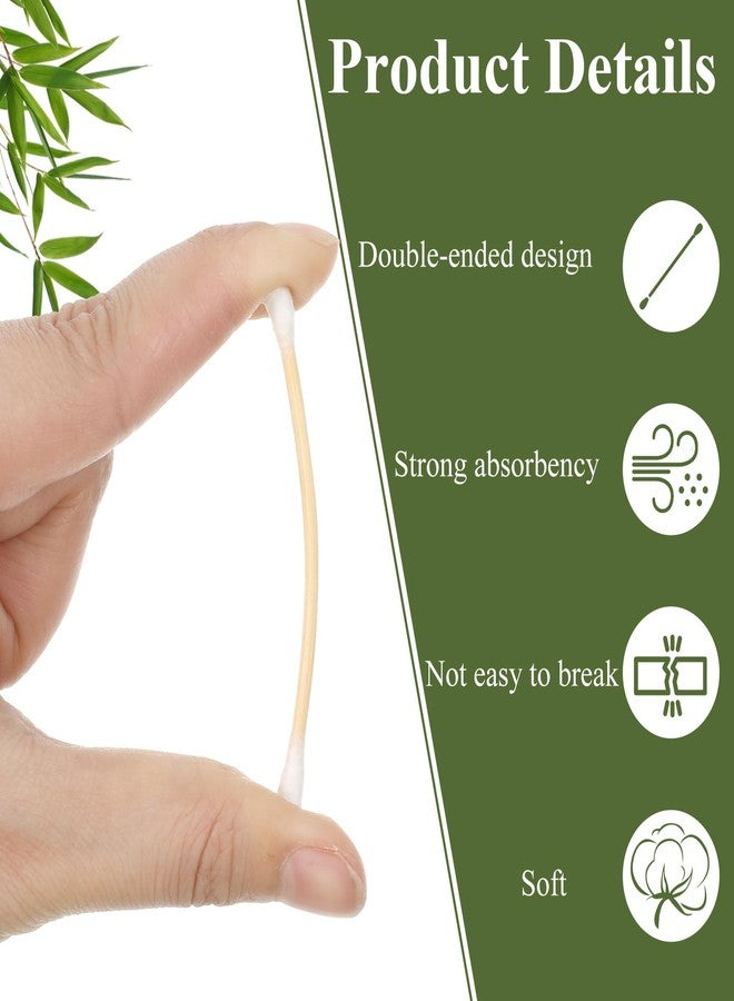 SHENLIU Bamboo Cotton Swabs 6000 Count, Natural Organic Cotton Buds For Ear, Ear Sticks Double-Tipped Buds for Makeup, Nails, Makeup, Personal Care, Daily Cleaning, Pet - Image 3