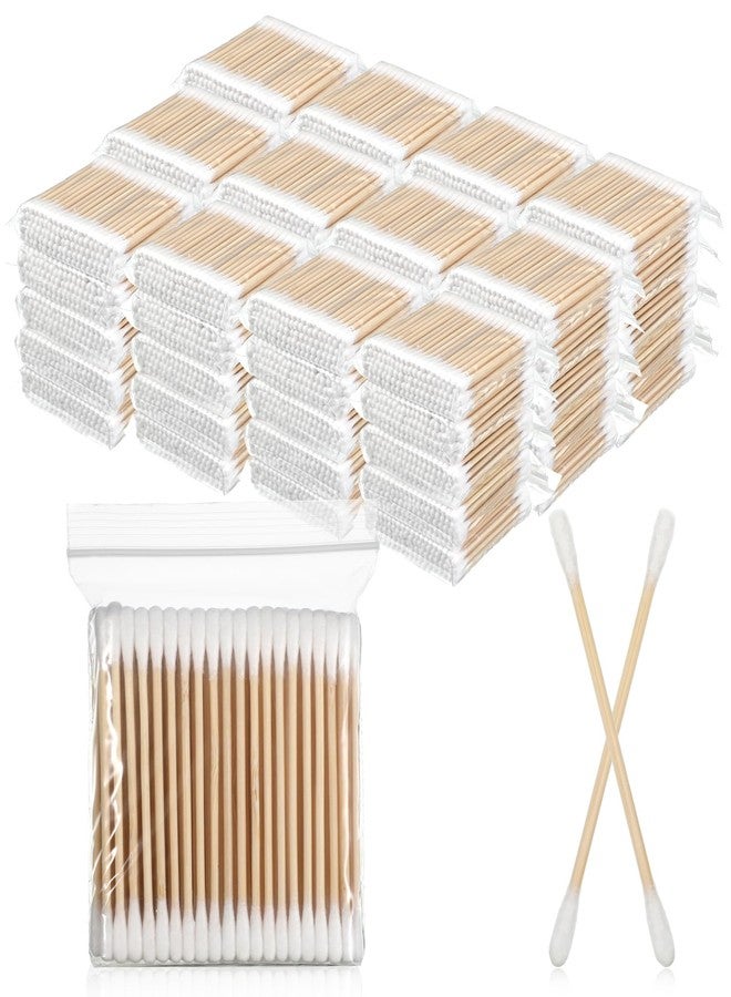 SHENLIU Bamboo Cotton Swabs 6000 Count, Natural Organic Cotton Buds For Ear, Ear Sticks Double-Tipped Buds for Makeup, Nails, Makeup, Personal Care, Daily Cleaning, Pet - Image 1