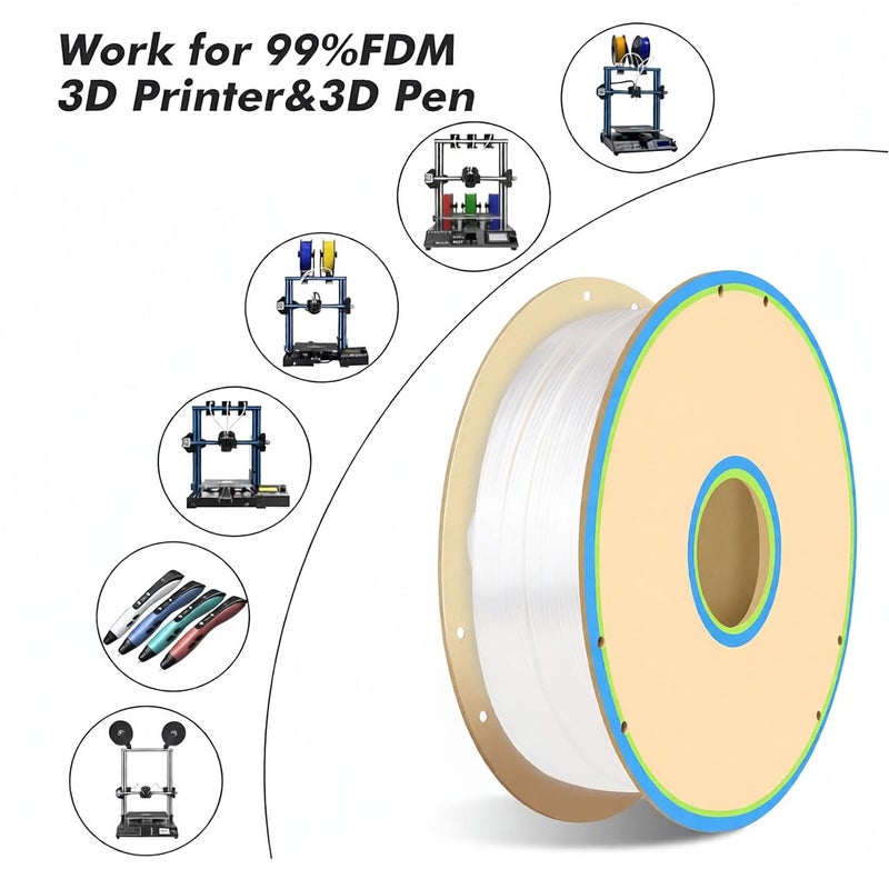YOUSU PLA Filament Silk for 3D Printer 1.75mm Dimensional Accuracy +/- 0.03mm 3D Printing Material Spool Good Adhesion for Most FDM 3D Printers 1kg (2.2 lbs)  - Blue - Image 2