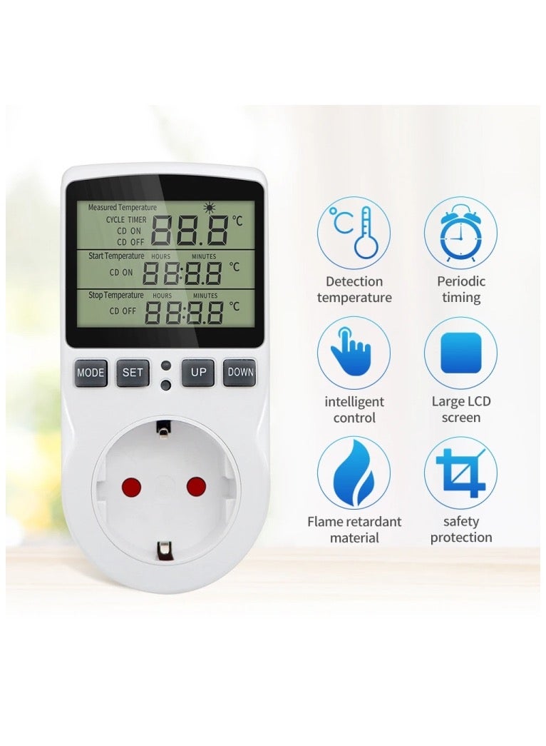 Intelligent Digital Thermostat Countdown Temperature Control Switch Socket Timing Temperature Controller - UK Plug - Image 2