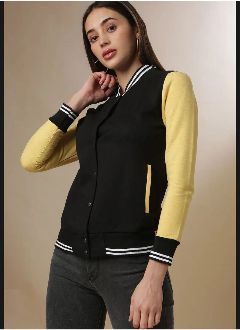 Campus Sutra Color block Sweatshirt