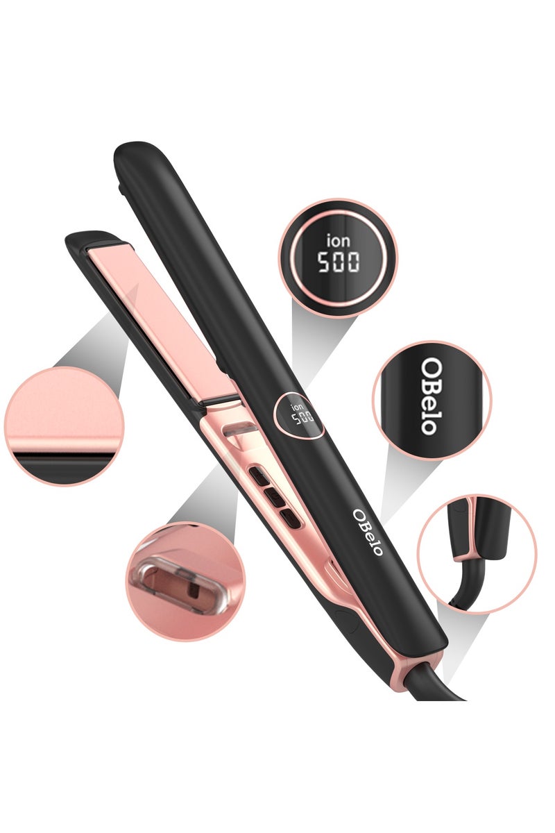 OBelo 2-in-1 Ceramic Hair Straightener and Curler with Ionic Technology – Up to 500°F - Image 2