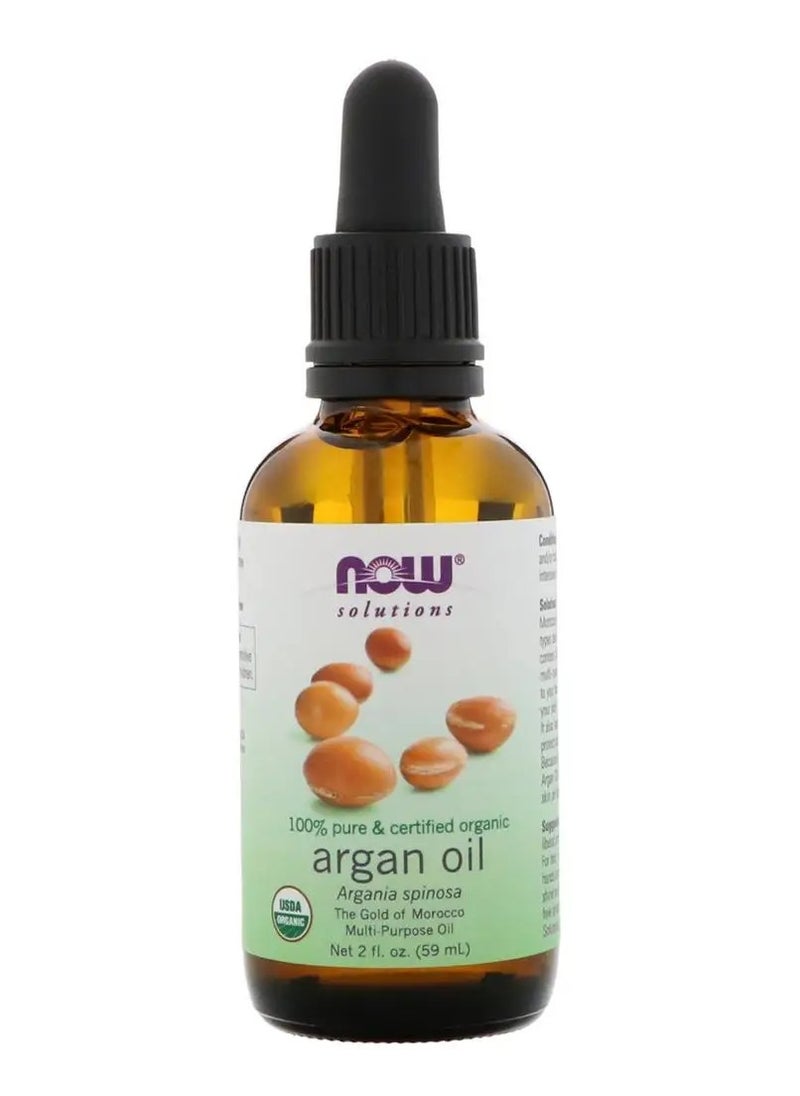 now Now Solutions 100% Pure Organic Argan Oil For Dry Skin, Scalp & Hair 59ml 
