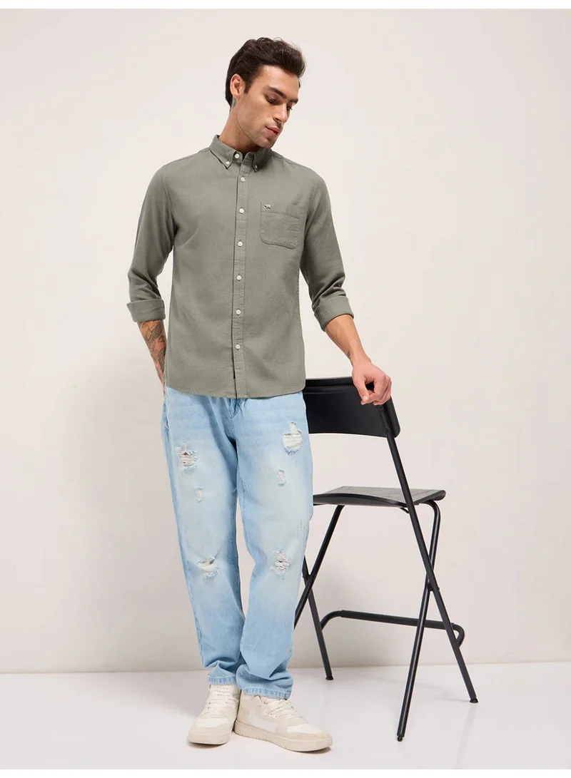 THE BEAR HOUSE  Men’s Long Sleeve Shirt – Classic, Comfortable and Stylish Essential for Work, Travel or Casual Outings for Men | Best Price UAE